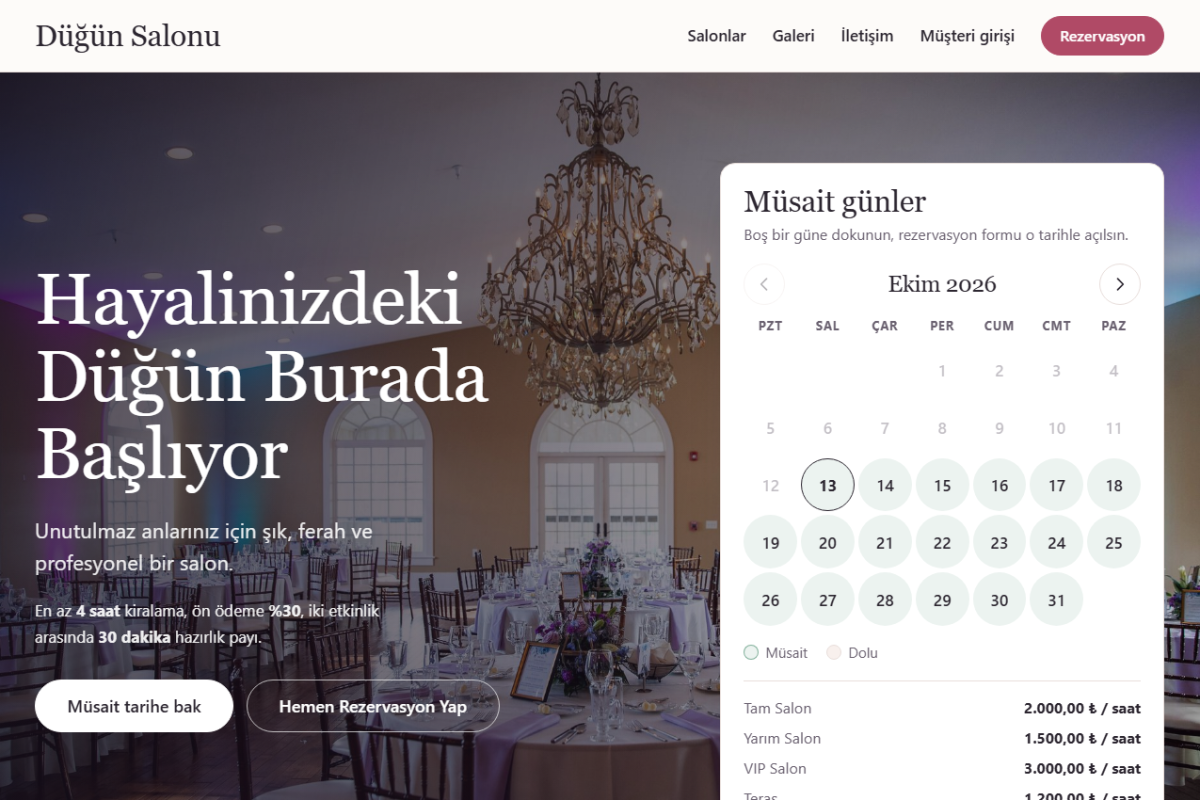 Wedding Hall Reservation