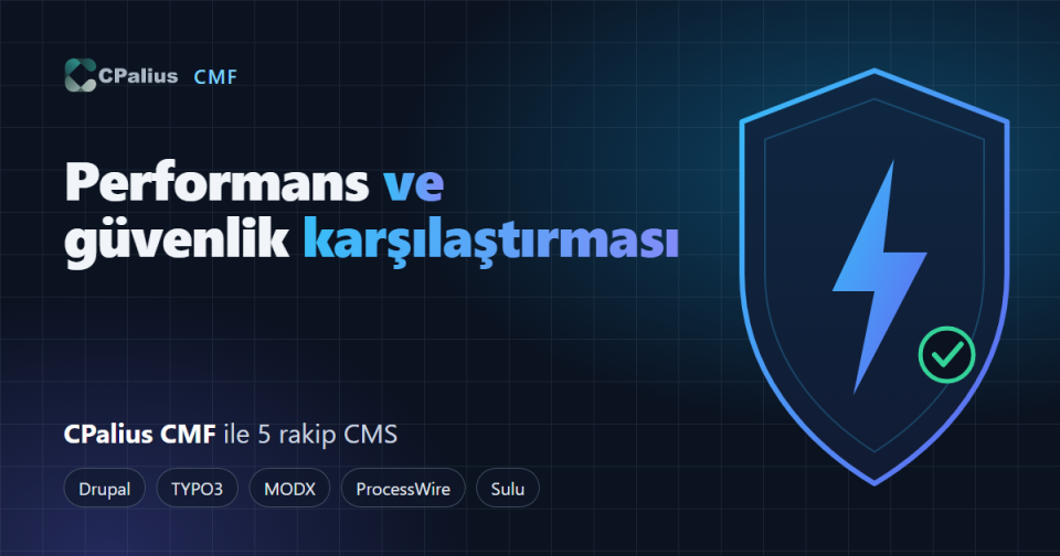 CPalius CMF ile Drupal, TYPO3, MODX, ProcessWire ve Sulu: performans ve güvenlik karşılaştırması